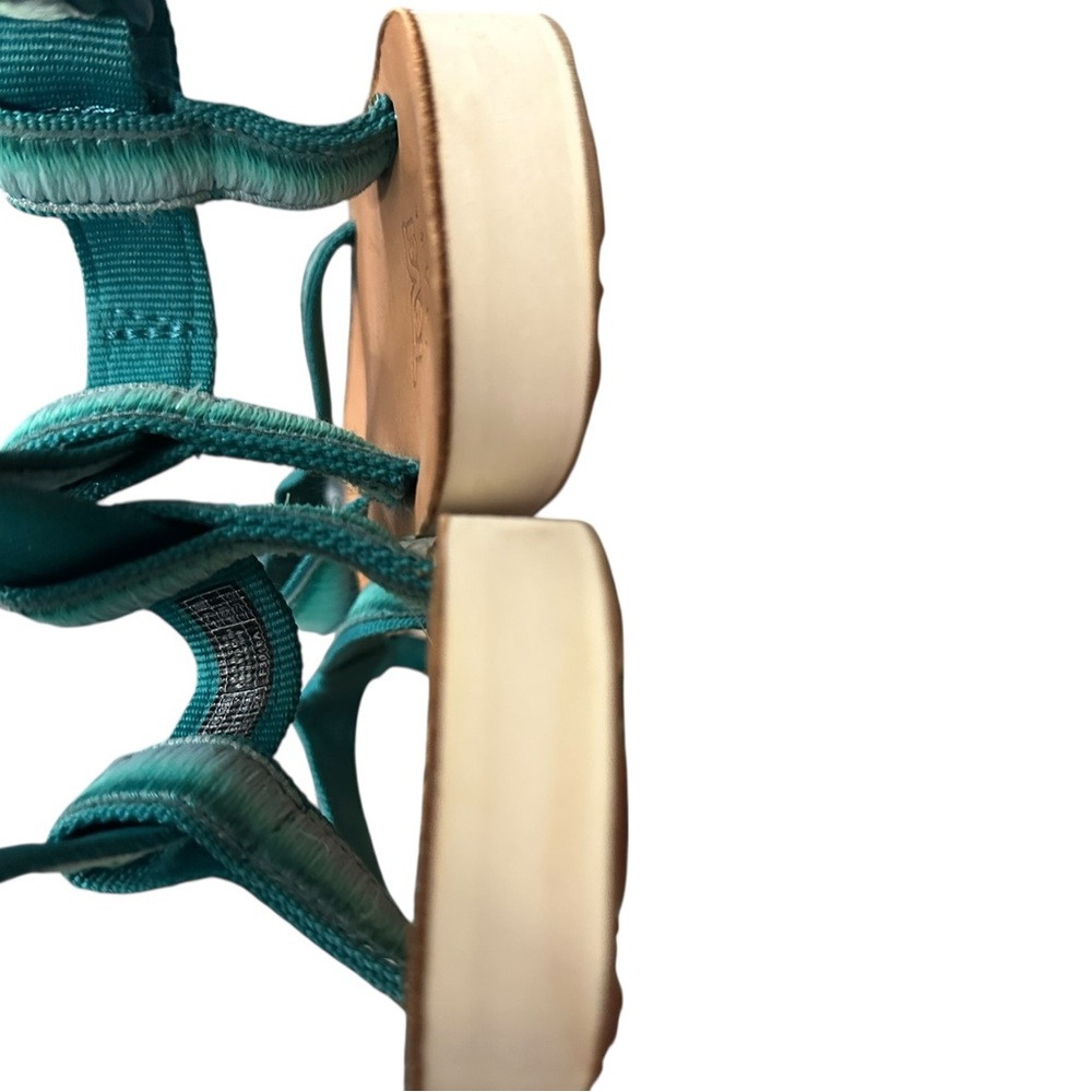 Teva Thong Ombre Sandals Teal/Blue Size 7 NWOT adjustable strap - Picture 7 of 8